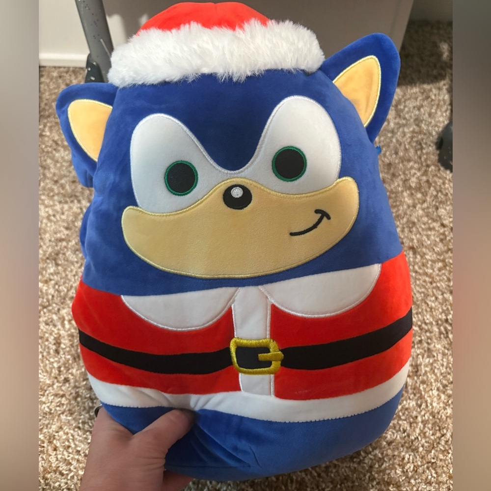 Sonic squishmallow Santa Plush Toy